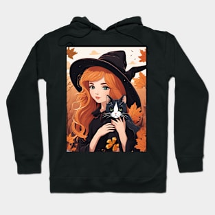 Witch with a cat Hoodie